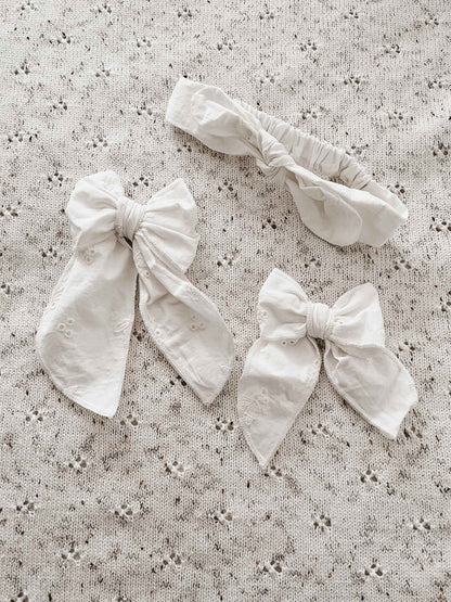 Holly Bows | White