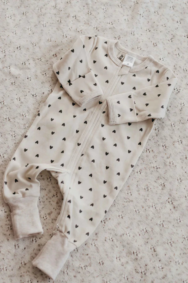 Little Hearts Zip Suit