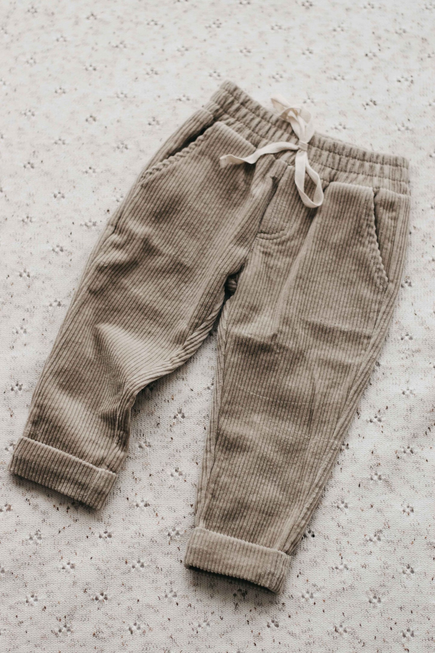 Khaki Cord Joggers