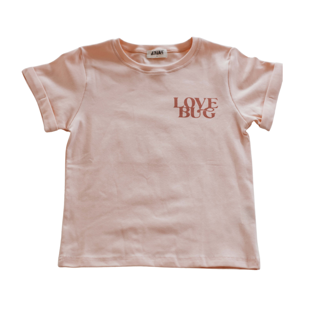 Love Bug Bodysuit/Tee | Peach