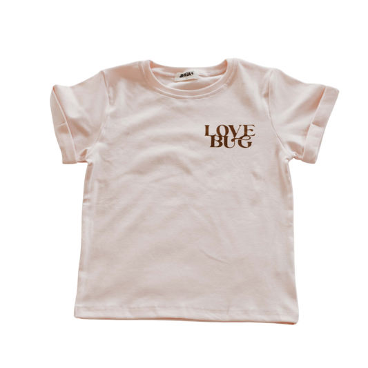 Love Bug Bodysuit/Tee | Pale Pink