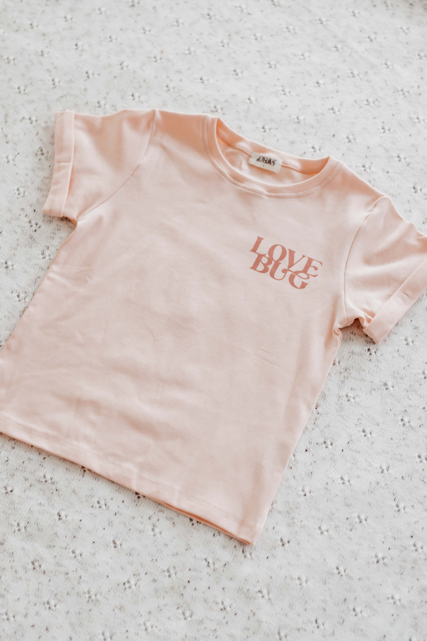 Love Bug Bodysuit/Tee | Peach