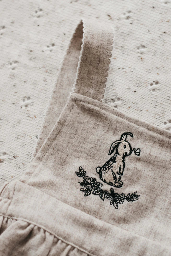 Oatmeal Linen Bunny Dress