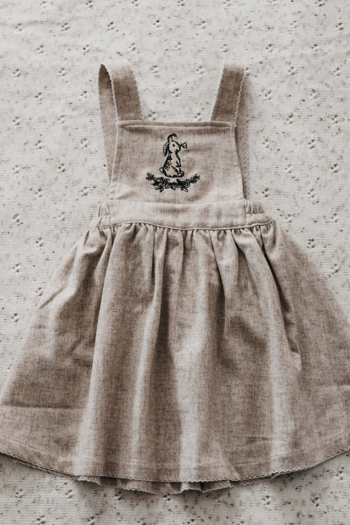 Oatmeal Linen Bunny Dress