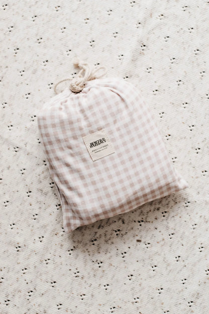 Gingham Cot Sheet